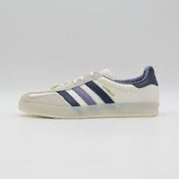 Adidas Men\'s Off-White Navy Gazelle Indoor Shoes Size 7 NWOT main image 10